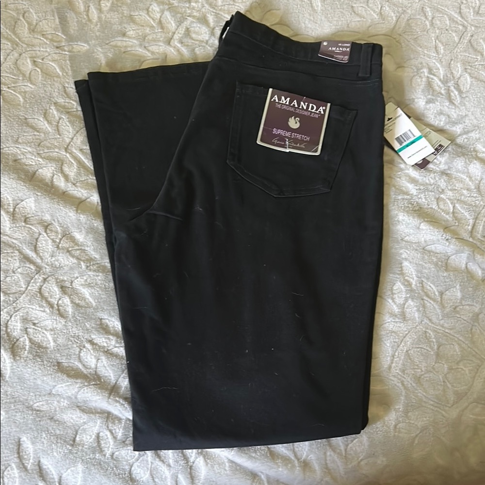 Gloria Vanderbilt Black Jeans Classic Straight Fit